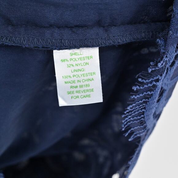 LILLY PULITZER Rosaline About Face Lace Dress Size 12 Blue Cap Sleeve V Neck NEW - Picture 9 of 14